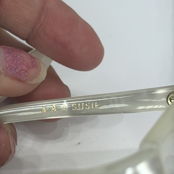 (Z6) FRAME FRANCE, vintage pearly white glasses for girls - Picture 4 of 12